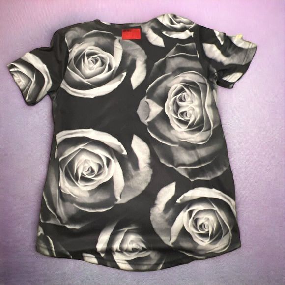 Rare DFNG Black Roses Streetwear All Over Print Shirt Clubwear Gym Unisex XL - Picture 7 of 10